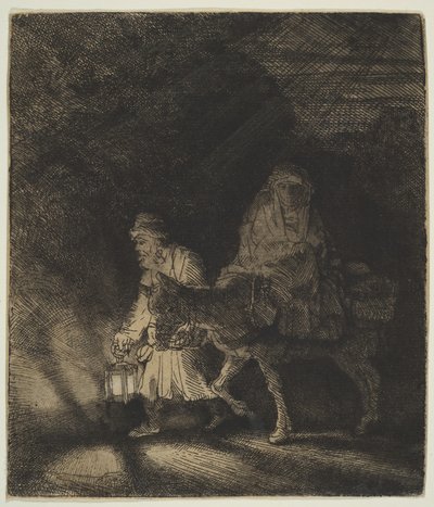 The Flight into Egypt: A Night Piece by Rembrandt van Rijn